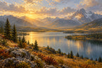 Cedar Lake — original horizontal canvas artwork