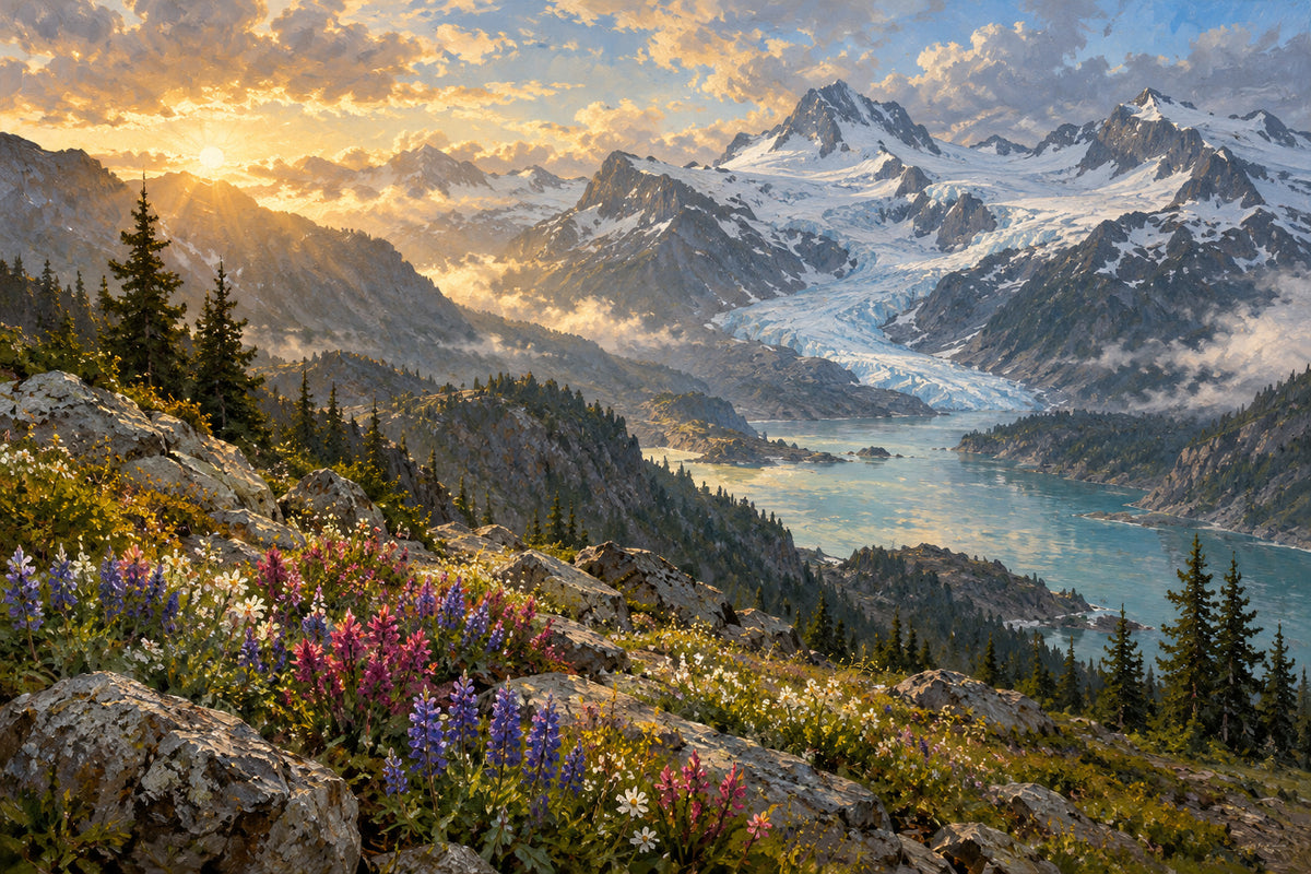 Glacier Light — original horizontal canvas artwork