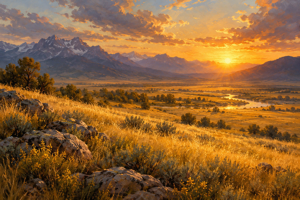 Golden Prairie — original horizontal canvas artwork