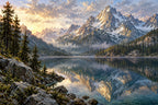 Pine Silence — original horizontal canvas artwork