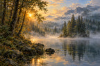 Woodland Sun — original horizontal canvas artwork