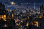 Tokyo Midnight — original horizontal canvas artwork