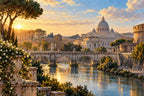 Rome Morning — original horizontal canvas artwork