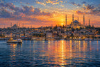 Istanbul Across Water — original horizontal canvas artwork