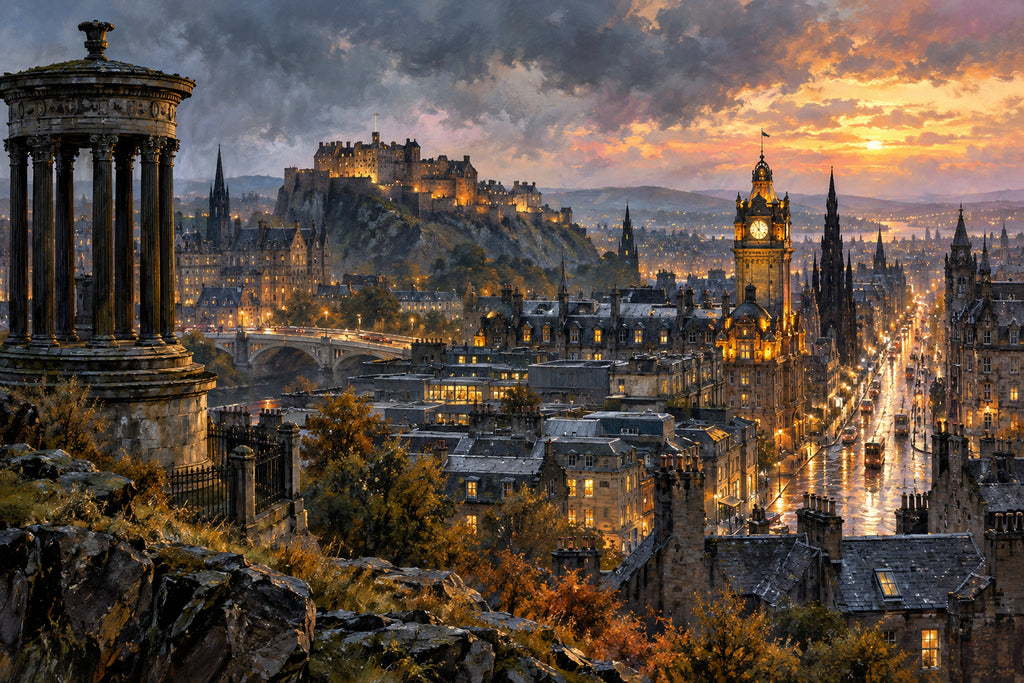 Edinburgh Stone Light — original horizontal canvas artwork