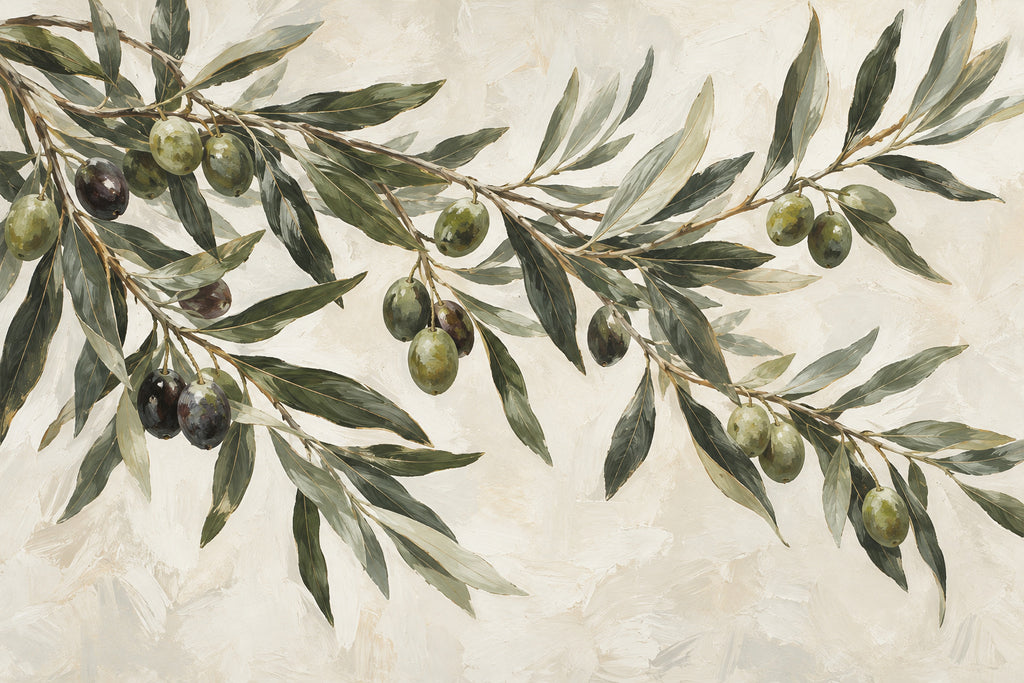 Olive Branch Study — original horizontal canvas artwork