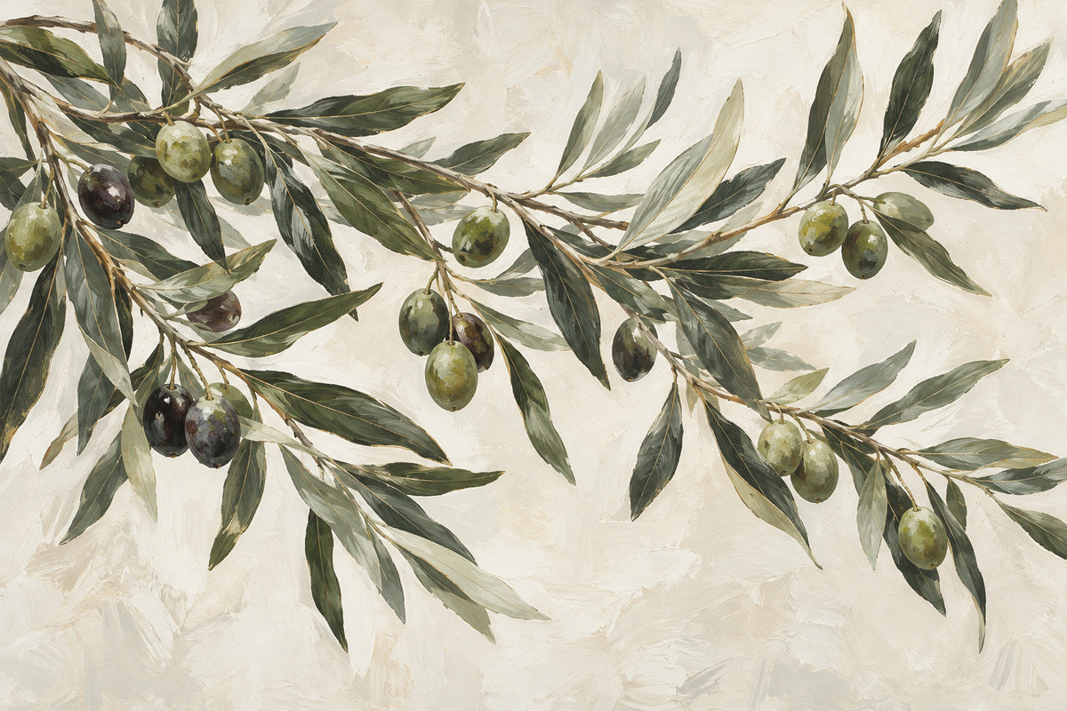 Olive Branch Study — original horizontal canvas artwork