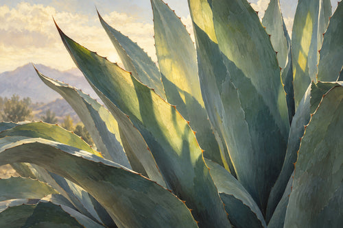 Agave Forms — original horizontal canvas artwork