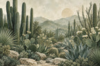 Cactus Garden — original horizontal canvas artwork