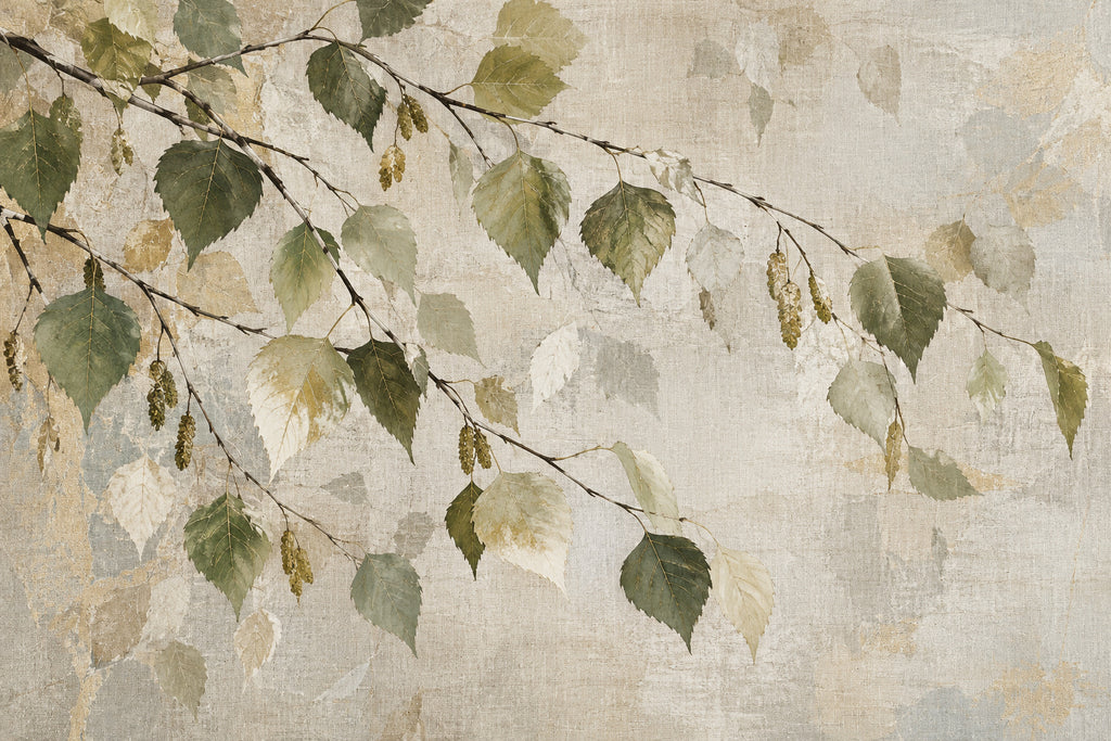Birch Leaf Dance — original horizontal canvas artwork