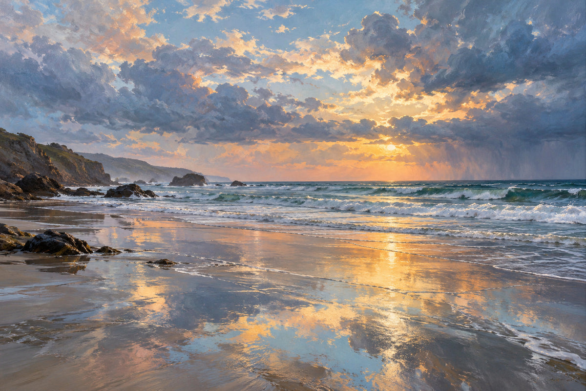 Ocean After Rain — original horizontal canvas artwork