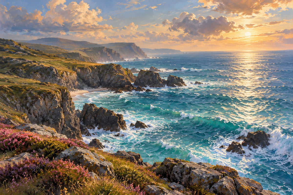 Wild Coast Light — original horizontal canvas artwork