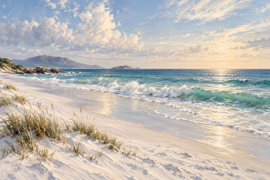 White Sand Silence — original horizontal canvas artwork