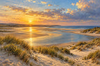 Golden Estuary — original horizontal canvas artwork