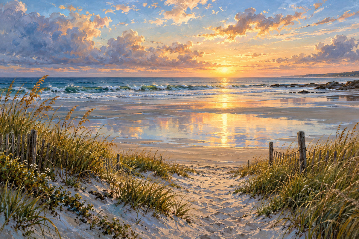 Beach Path — original horizontal canvas artwork