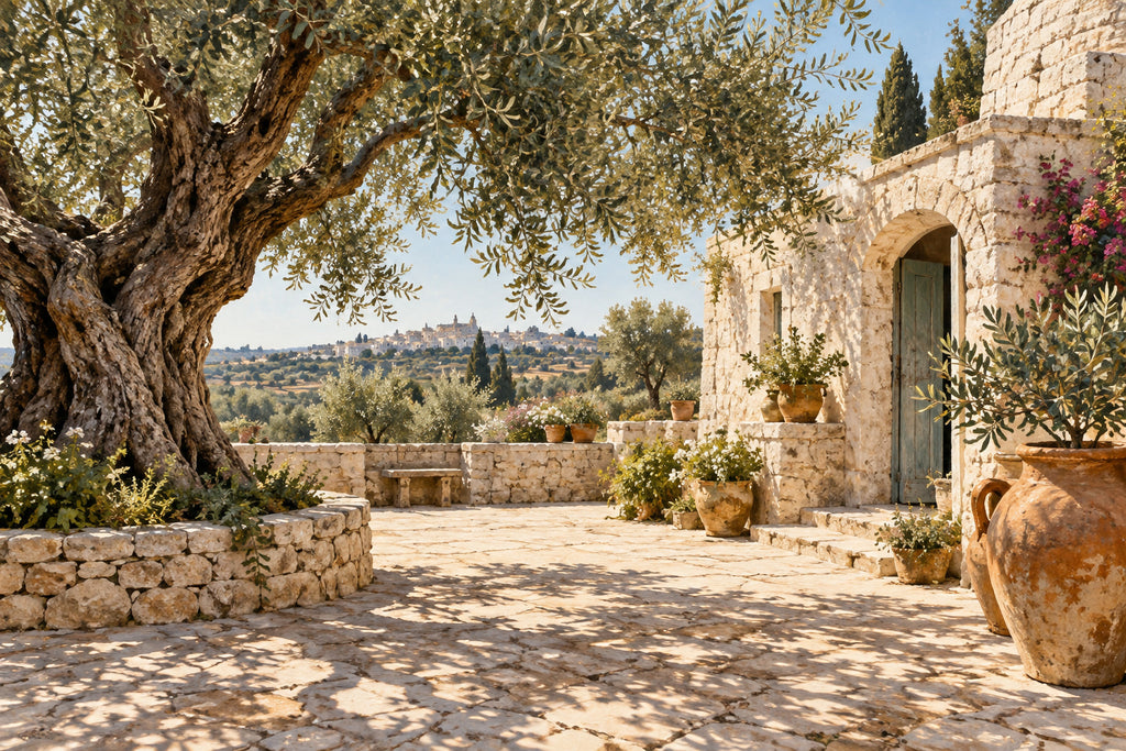 Puglia Olive Grove — original horizontal canvas artwork