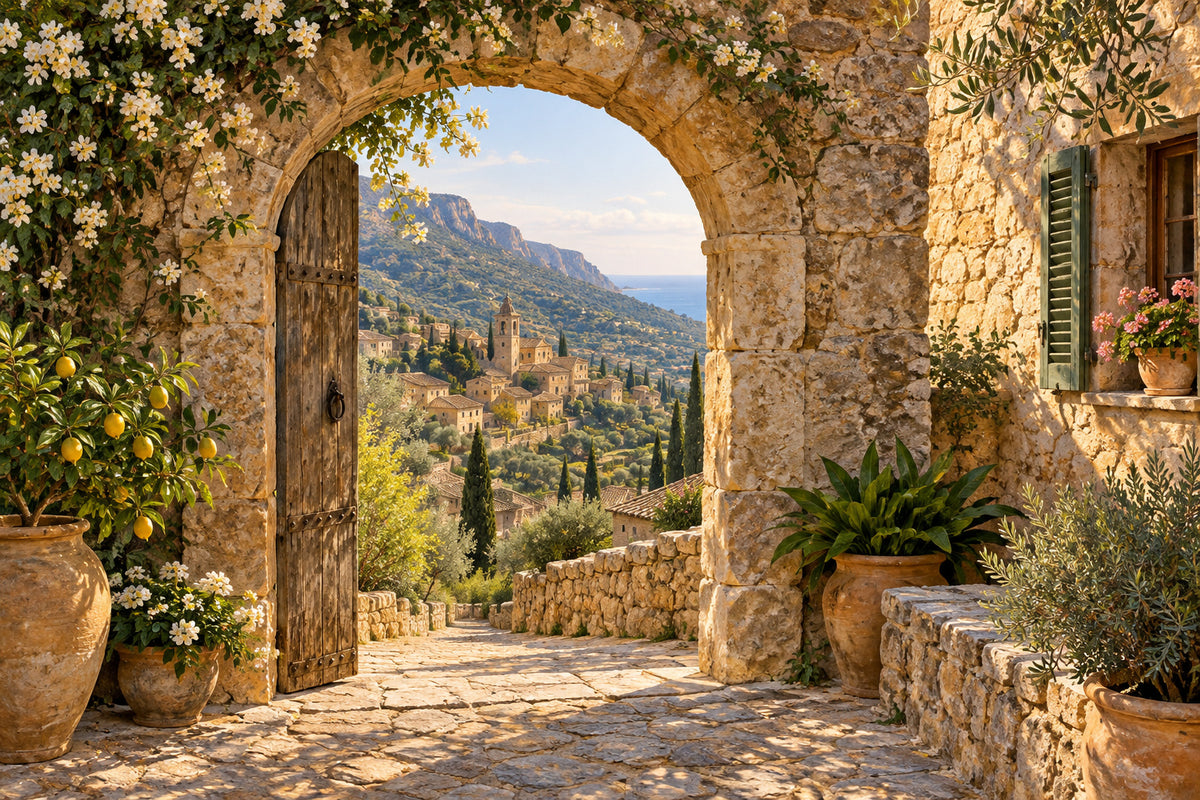 Valldemossa Stone — original horizontal canvas artwork
