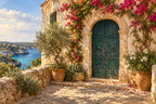 Menorca Doorway — original horizontal canvas artwork