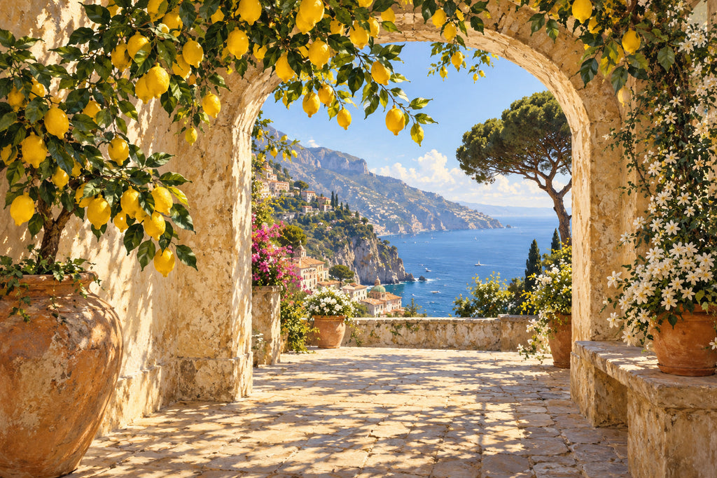 Sorrento Lemon Shade — original horizontal canvas artwork