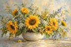 Sunflower Afternoon — original horizontal canvas artwork