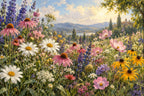 Meadow Flowers — original horizontal canvas artwork