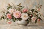 Camellia Blush — original horizontal canvas artwork
