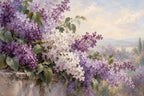 Lilac Garden — original horizontal canvas artwork