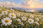 Daisy Field — original horizontal canvas artwork