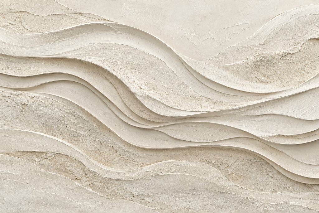 Ivory Waves — original horizontal canvas artwork