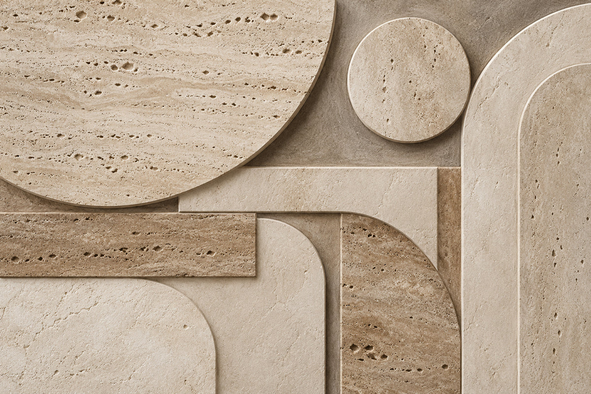 Travertine Rhythm — original horizontal canvas artwork