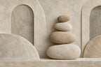 Pebble Balance — original horizontal canvas artwork