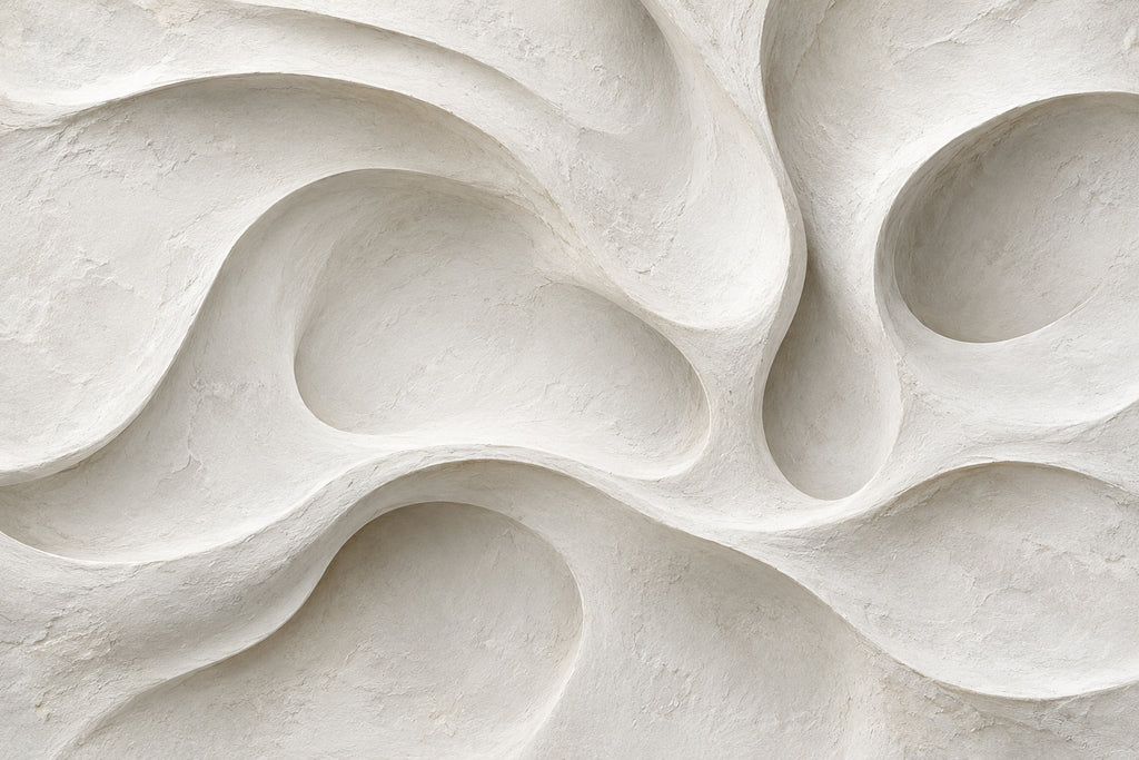 White Contours — original horizontal canvas artwork